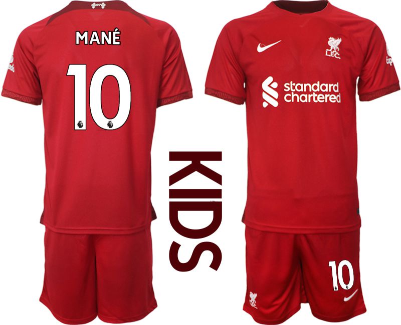 Youth 2022-2023 Club Liverpool home red #10 Soccer Jersey->youth soccer jersey->Youth Jersey